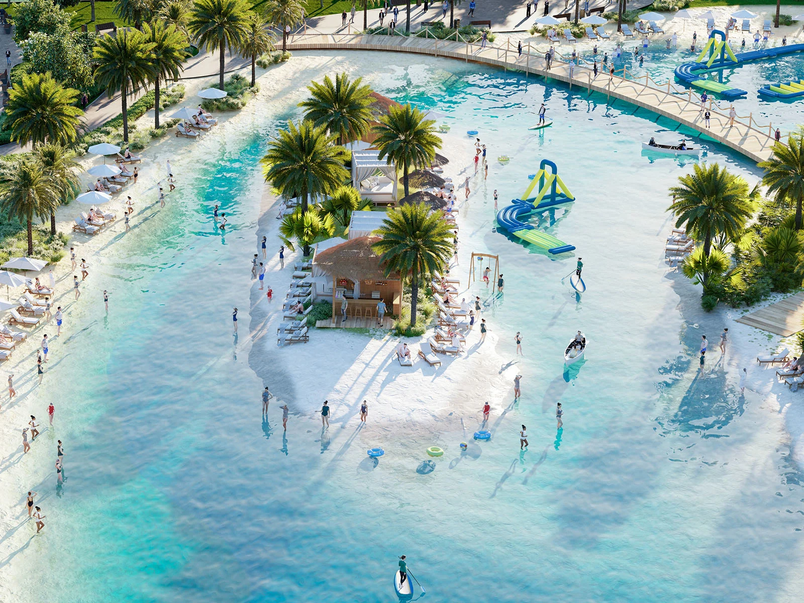 Wave pool at DAMAC Lagoons